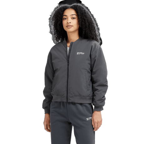 New Balance Women's Linear Heritage Woven Bomber Jacket New Balance