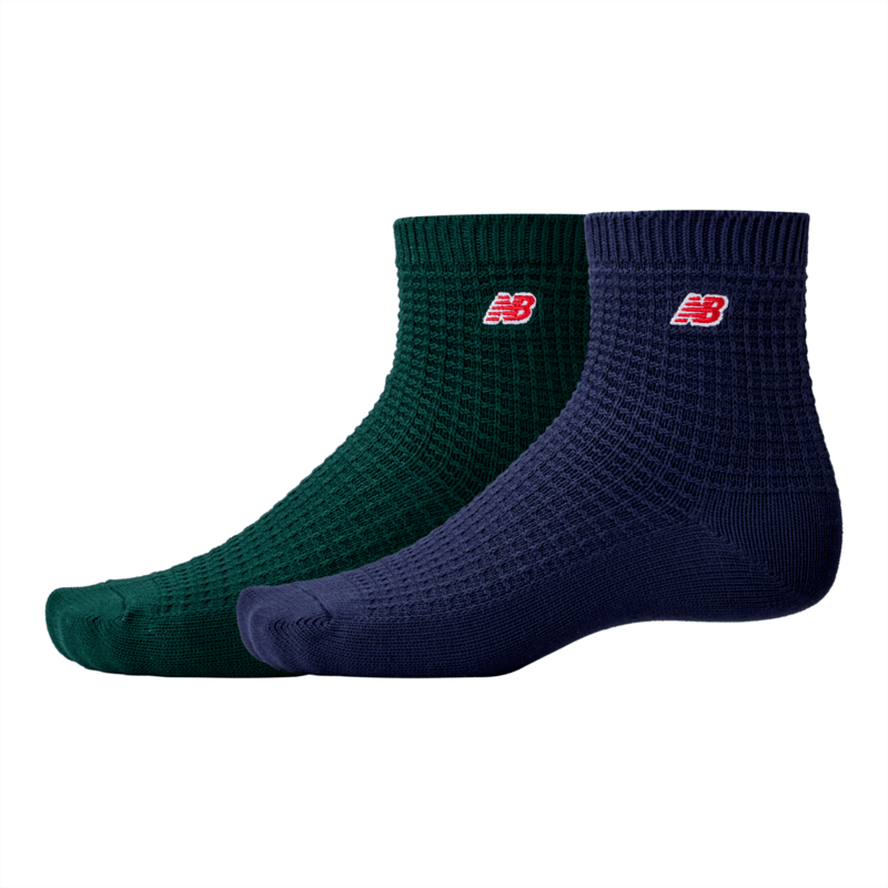 New Balance Waffle Knit Ankle Socks 2 Pack Unisex Accessories Socks