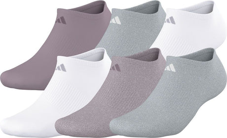 adidas Women's Athletic Cushioned 6-Pack No Show Socks