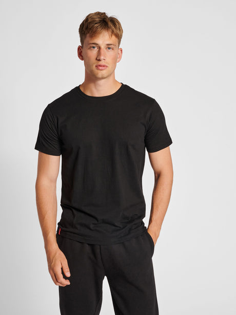Hummel Men's Red Basic Short Sleeve T-Shirt Hummel