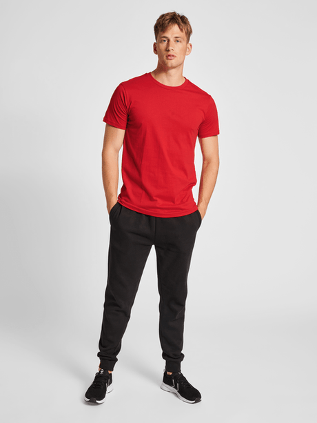 Hummel Men's Red Basic Short Sleeve T-Shirt Hummel