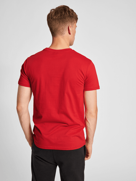 Hummel Men's Red Basic Short Sleeve T-Shirt Hummel