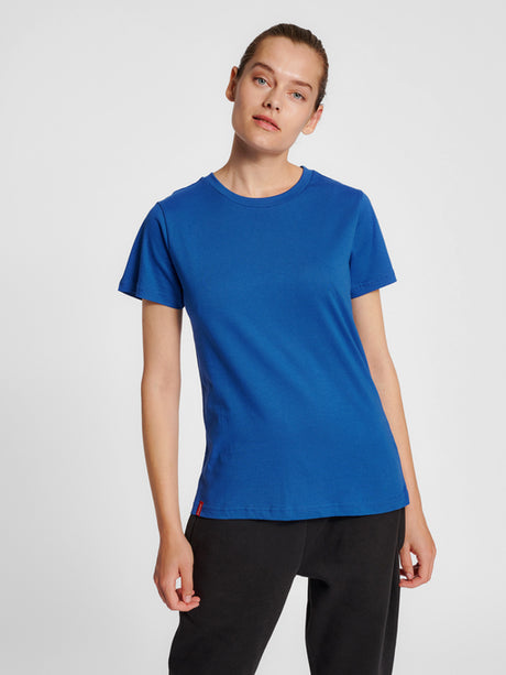Hummel Women's Red Basic Short Sleeve T-Shirt Hummel