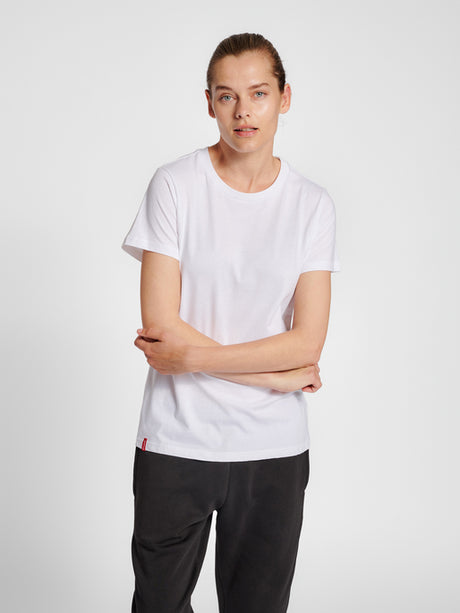 Hummel Women's Red Basic Short Sleeve T-Shirt Hummel