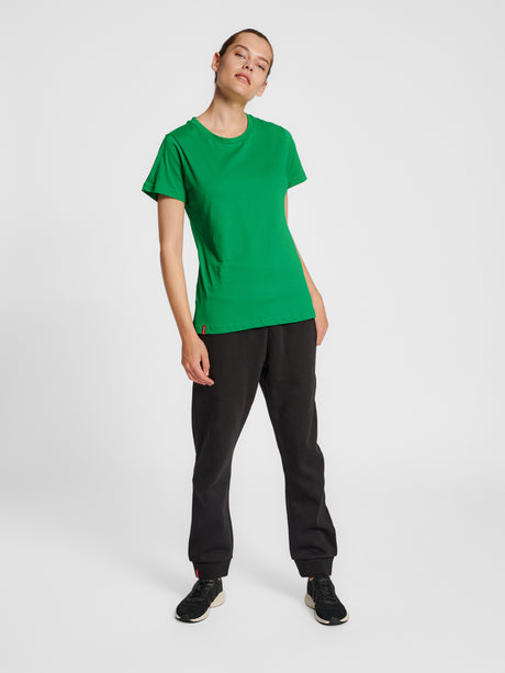 Hummel Women's Red Basic Short Sleeve T-Shirt Hummel