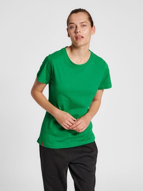 Hummel Women's Red Basic Short Sleeve T-Shirt Hummel