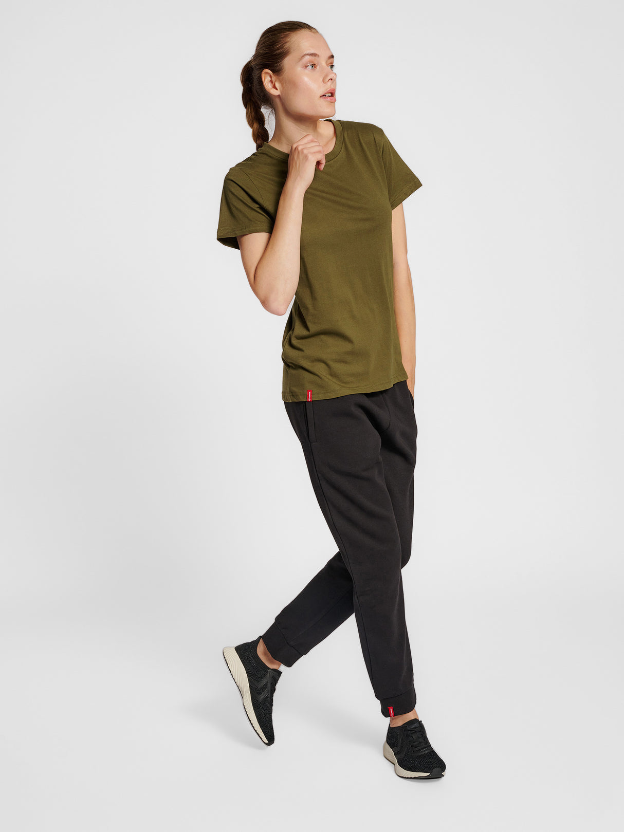 Hummel Women's Red Basic Short Sleeve T-Shirt Hummel