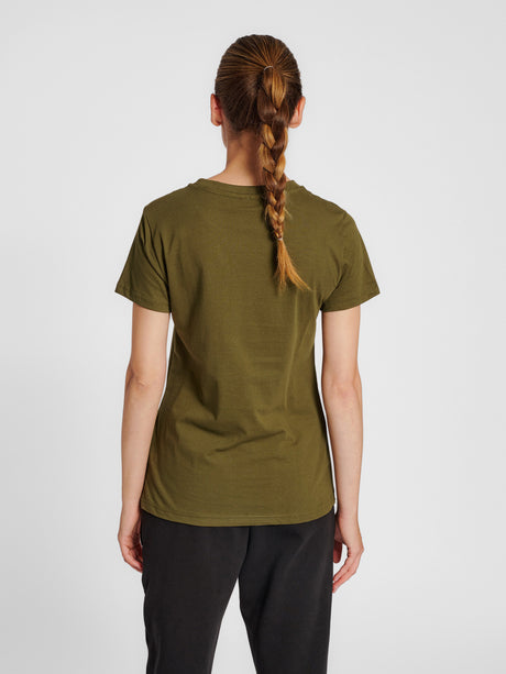 Hummel Women's Red Basic Short Sleeve T-Shirt Hummel