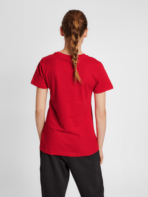 Hummel Women's Red Basic Short Sleeve T-Shirt Hummel