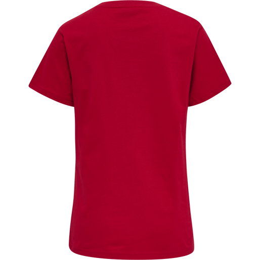 Hummel Women's Red Basic Short Sleeve T-Shirt Hummel