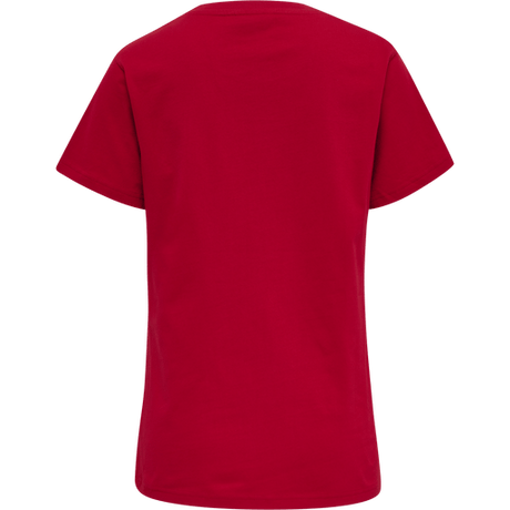 Hummel Women's Red Basic Short Sleeve T-Shirt Hummel