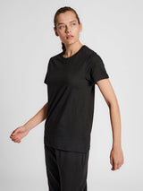 Hummel Women's Red Basic Short Sleeve T-Shirt Hummel