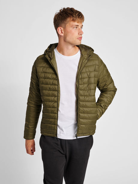 Hummel Men's Red Quilted Hood Jacket Hummel
