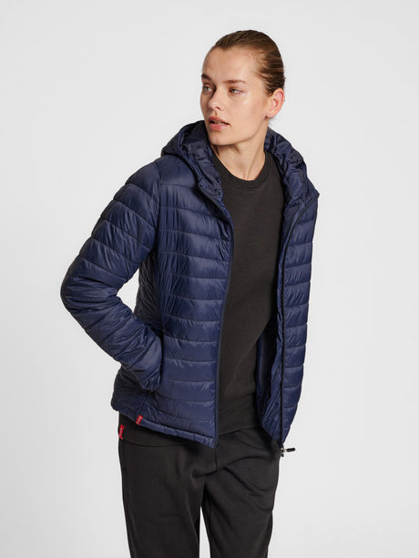 Hummel Women's Red Quilted Hood Jacket Hummel