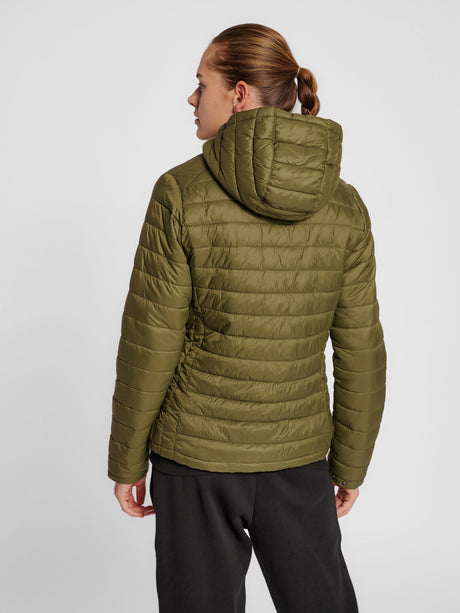 Hummel Women's Red Quilted Hood Jacket Hummel