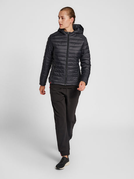 Hummel Women's Red Quilted Hood Jacket Hummel