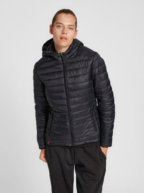 Hummel Women's Red Quilted Hood Jacket Hummel