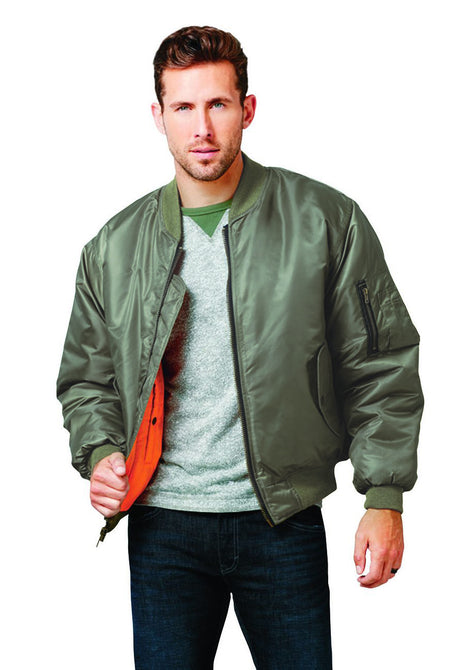 Bravo Men's Bravo Ma-1 Flight Jacket Bravo