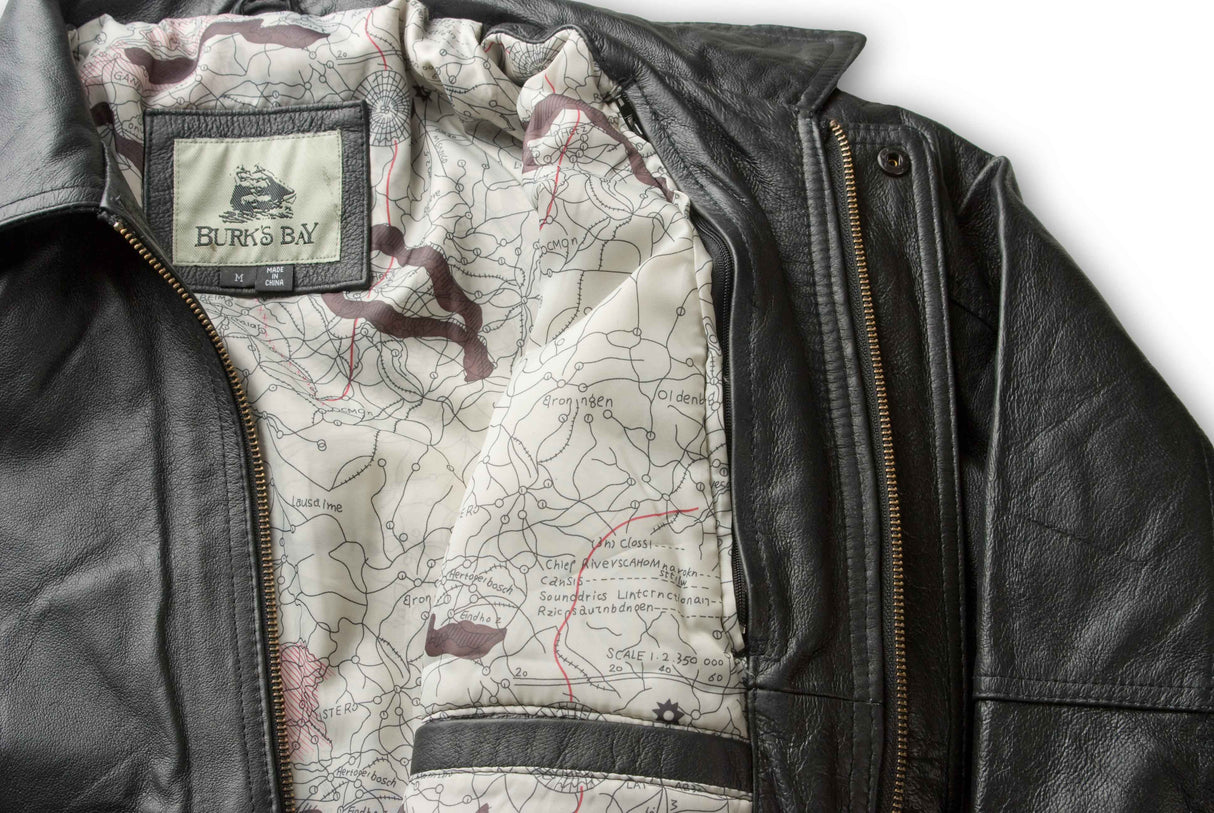Burk's Bay Men's Buffed Bomber Brown Burk's Bay