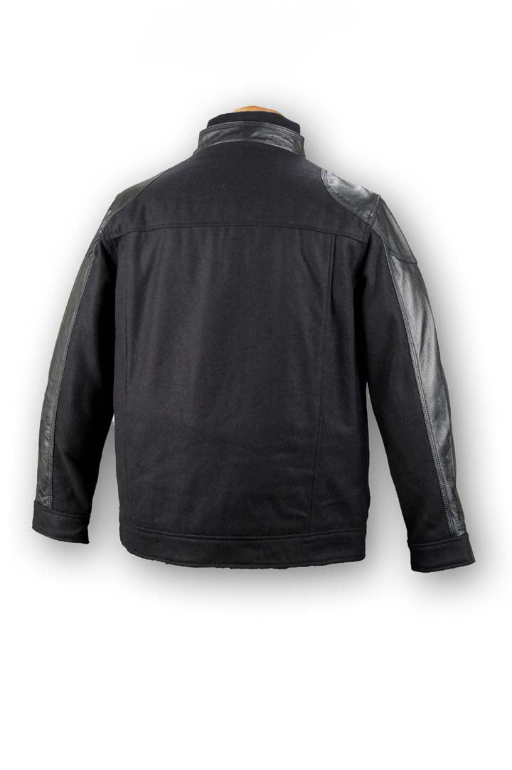 Burk's Bay Men's Wool & Leather Racing Style Jacket Burk's Bay