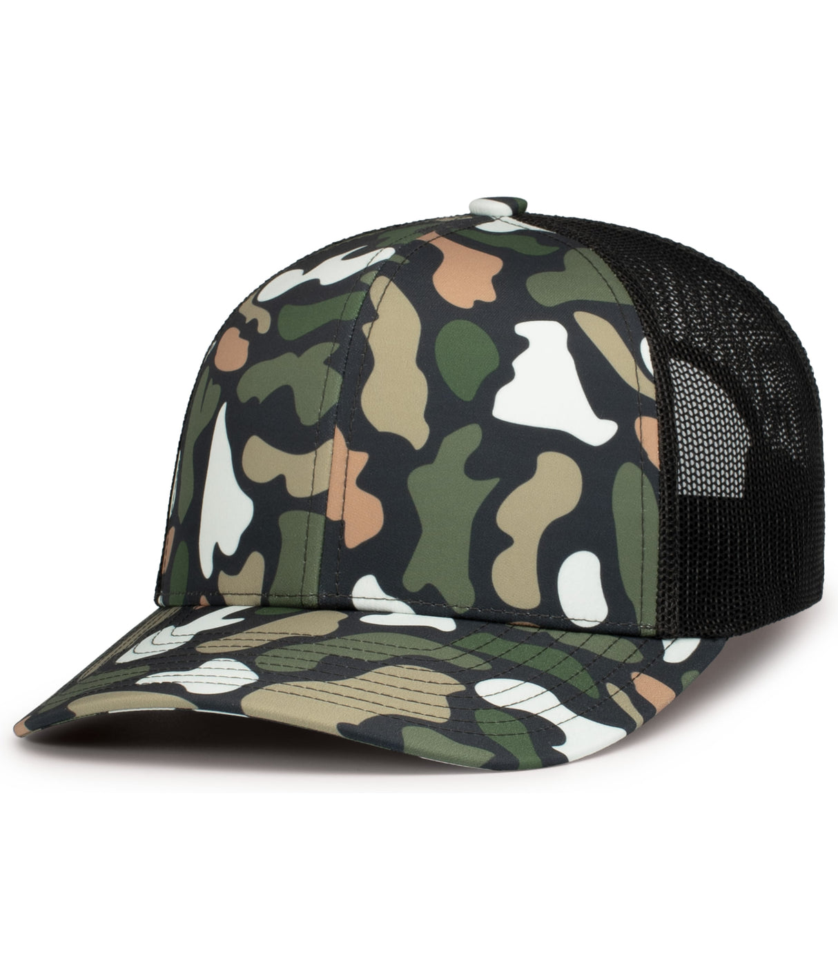 Pacific Headwear Duck Camo Trucker Snapback Cap Pacific Headwear