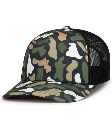 Pacific Headwear Duck Camo Trucker Snapback Cap Pacific Headwear