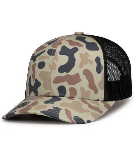Pacific Headwear Duck Camo Trucker Snapback Cap Pacific Headwear