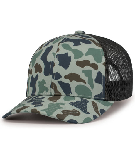 Pacific Headwear Duck Camo Trucker Snapback Cap Pacific Headwear
