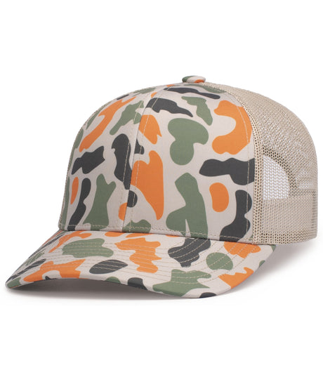 Pacific Headwear Duck Camo Trucker Snapback Cap Pacific Headwear