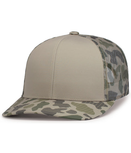 Pacific Headwear Duck Camo Trucker Snapback Cap Pacific Headwear