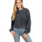Chicka-d Ladies' Burnout Campus Crop Sweatshirt chicka-d