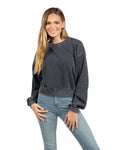 Chicka-d Ladies' Burnout Campus Crop Sweatshirt chicka-d