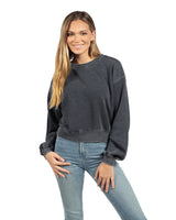 Chicka-d Ladies' Burnout Campus Crop Sweatshirt chicka-d
