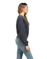 Chicka-d Ladies' Burnout Campus Crop Sweatshirt chicka-d