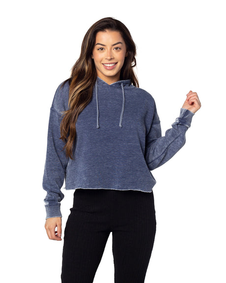 Chicka-d Ladies' Burnout Campus Hooded Sweatshirt chicka-d