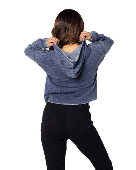 Chicka-d Ladies' Burnout Campus Hooded Sweatshirt chicka-d