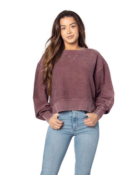 Chicka-d Ladies' Corded Boxy Pullover chicka-d