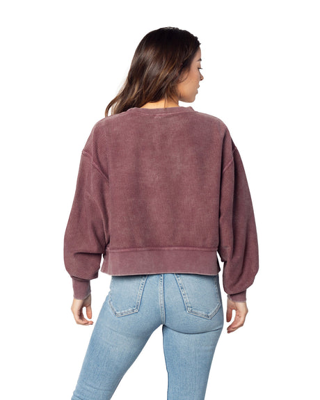 Chicka-d Ladies' Corded Boxy Pullover chicka-d