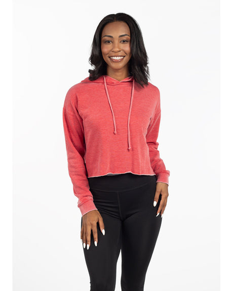 Chicka-d Ladies' Burnout Campus Hooded Sweatshirt chicka-d