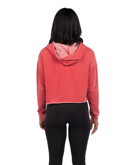 Chicka-d Ladies' Burnout Campus Hooded Sweatshirt chicka-d