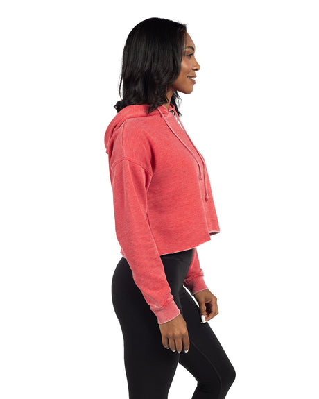 Chicka-d Ladies' Burnout Campus Hooded Sweatshirt chicka-d