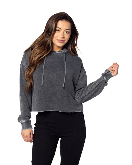 Chicka-d Ladies' Burnout Campus Hooded Sweatshirt chicka-d