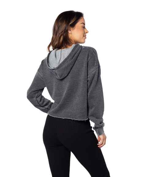 Chicka-d Ladies' Burnout Campus Hooded Sweatshirt chicka-d