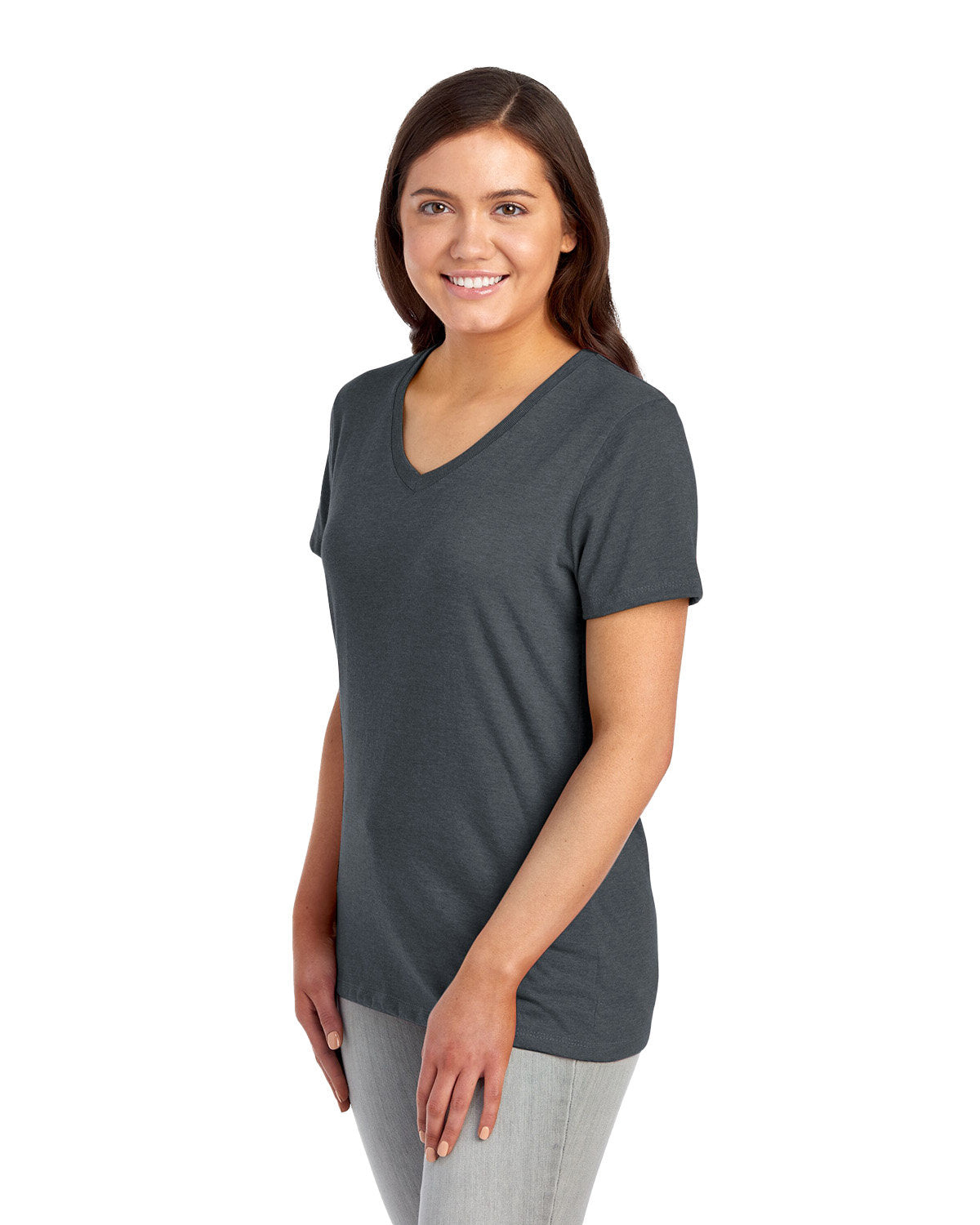 Jerzees Ladies' Premium Blend V-Neck T-Shirt Womens Apparel Shirts & Tops