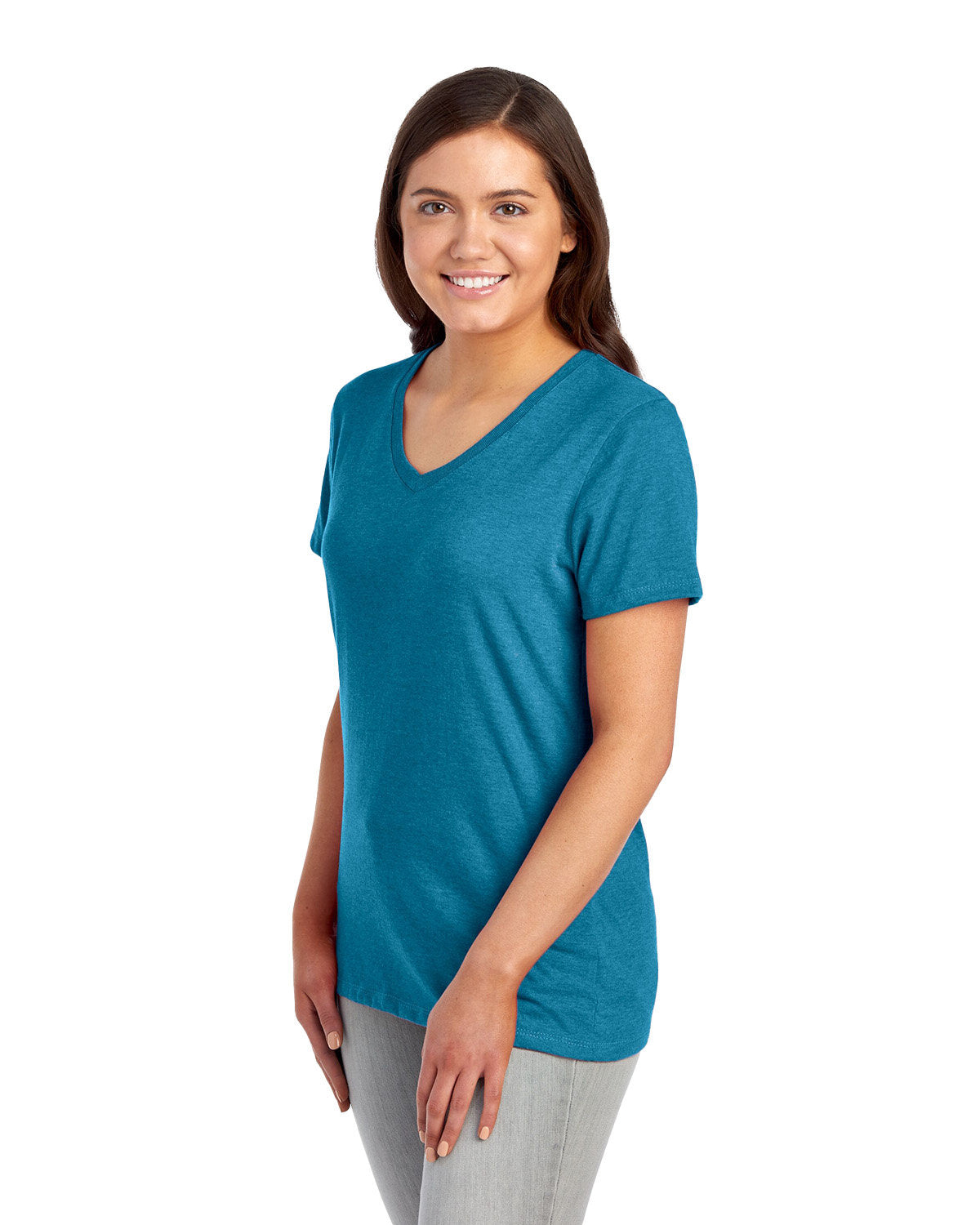 Jerzees Ladies' Premium Blend V-Neck T-Shirt Womens Apparel Shirts & Tops