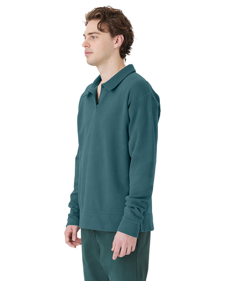 ComfortWash by Hanes Unisex Garment Dye Polo Collar Sweatshirt ComfortWash by Hanes