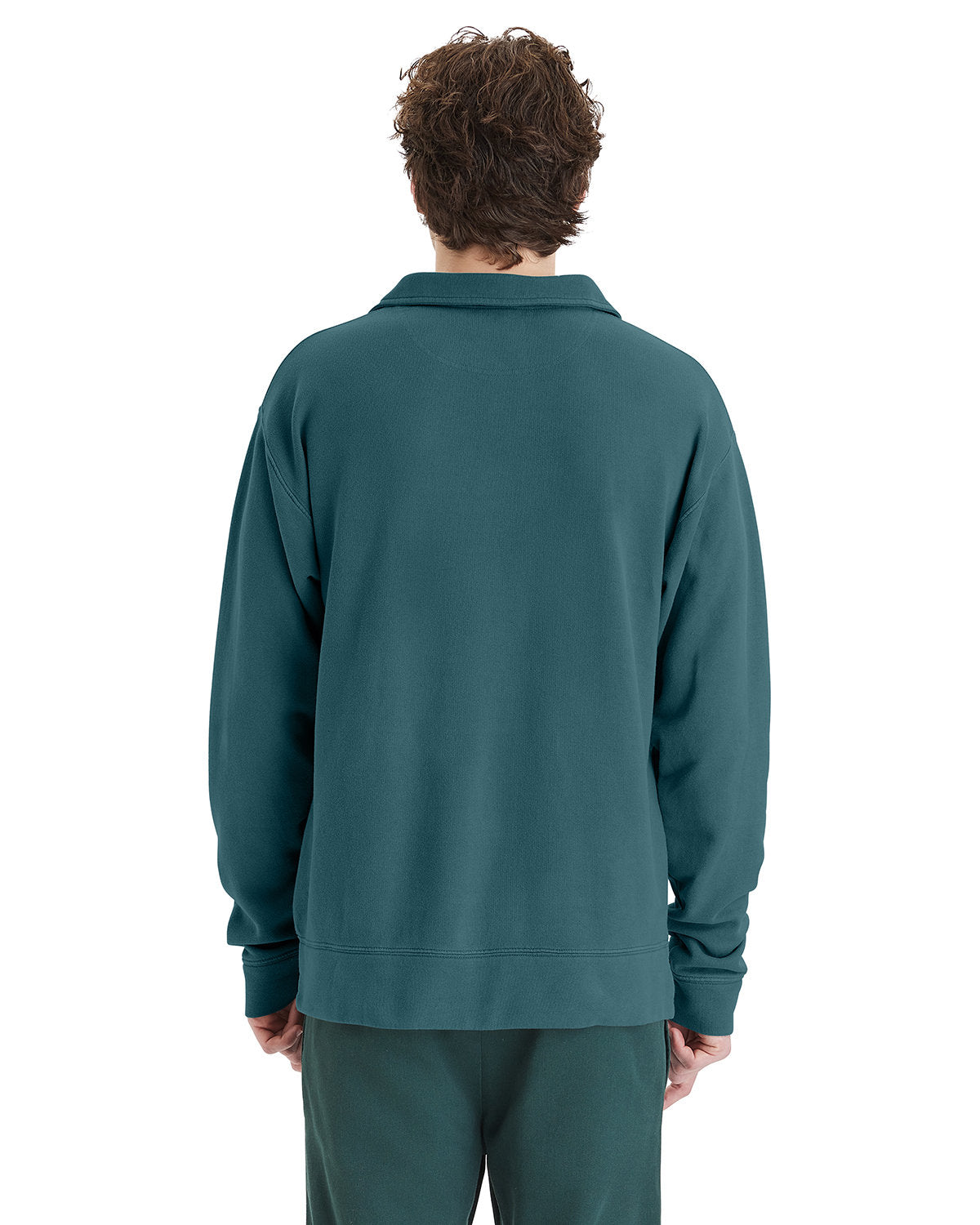 ComfortWash by Hanes Unisex Garment Dye Polo Collar Sweatshirt ComfortWash by Hanes