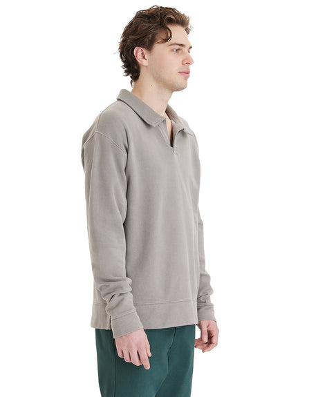 ComfortWash by Hanes Unisex Garment Dye Polo Collar Sweatshirt ComfortWash by Hanes