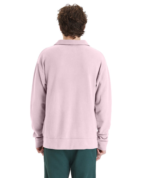 ComfortWash by Hanes Unisex Garment Dye Polo Collar Sweatshirt ComfortWash by Hanes