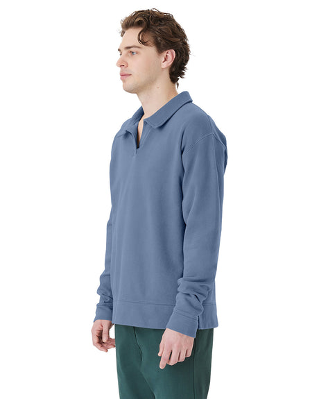 ComfortWash by Hanes Unisex Garment Dye Polo Collar Sweatshirt ComfortWash by Hanes